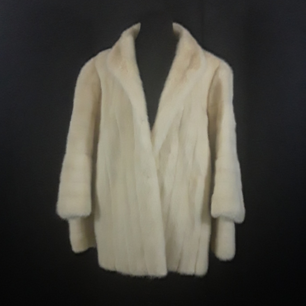 Vintage Vincent  Winter Cream color Rabbit?Fur Jacket